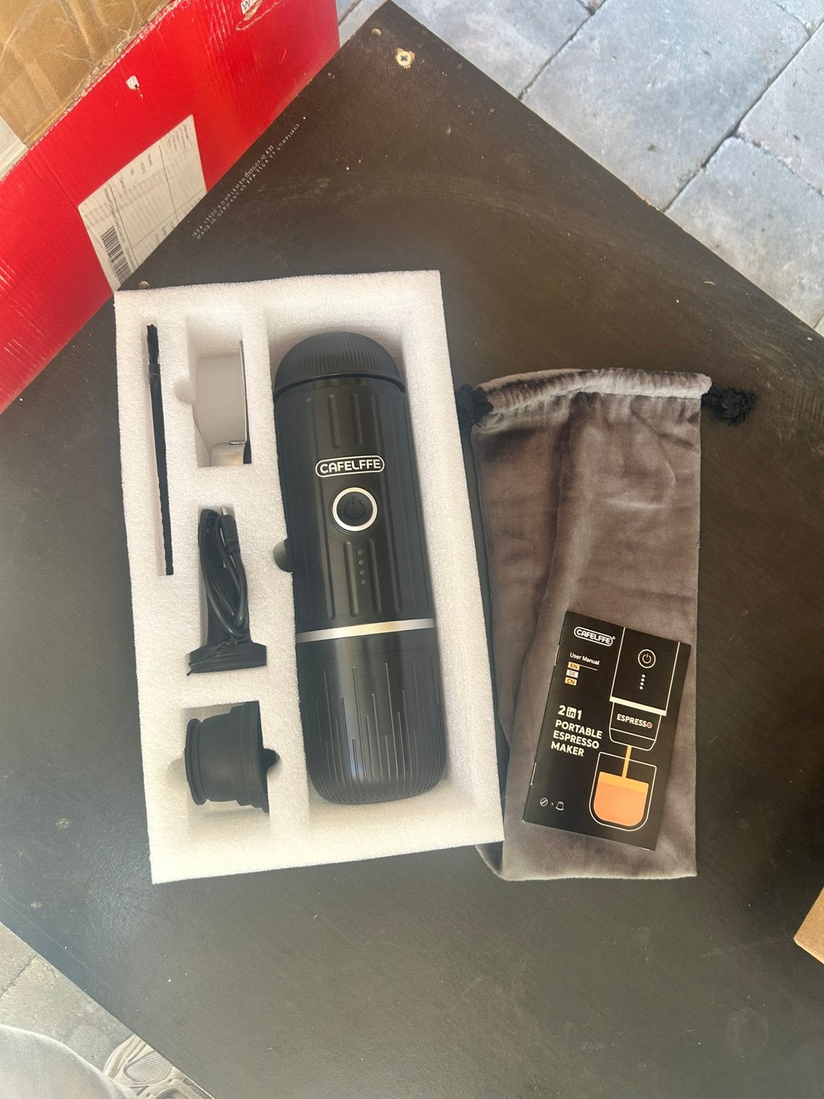 Portable Espresso Maker - 19 Bar - Accu - 2-in-1 - Nieuw, Witgoed en Apparatuur, Koffiezetapparaten, Espresso apparaat, Gemalen koffie