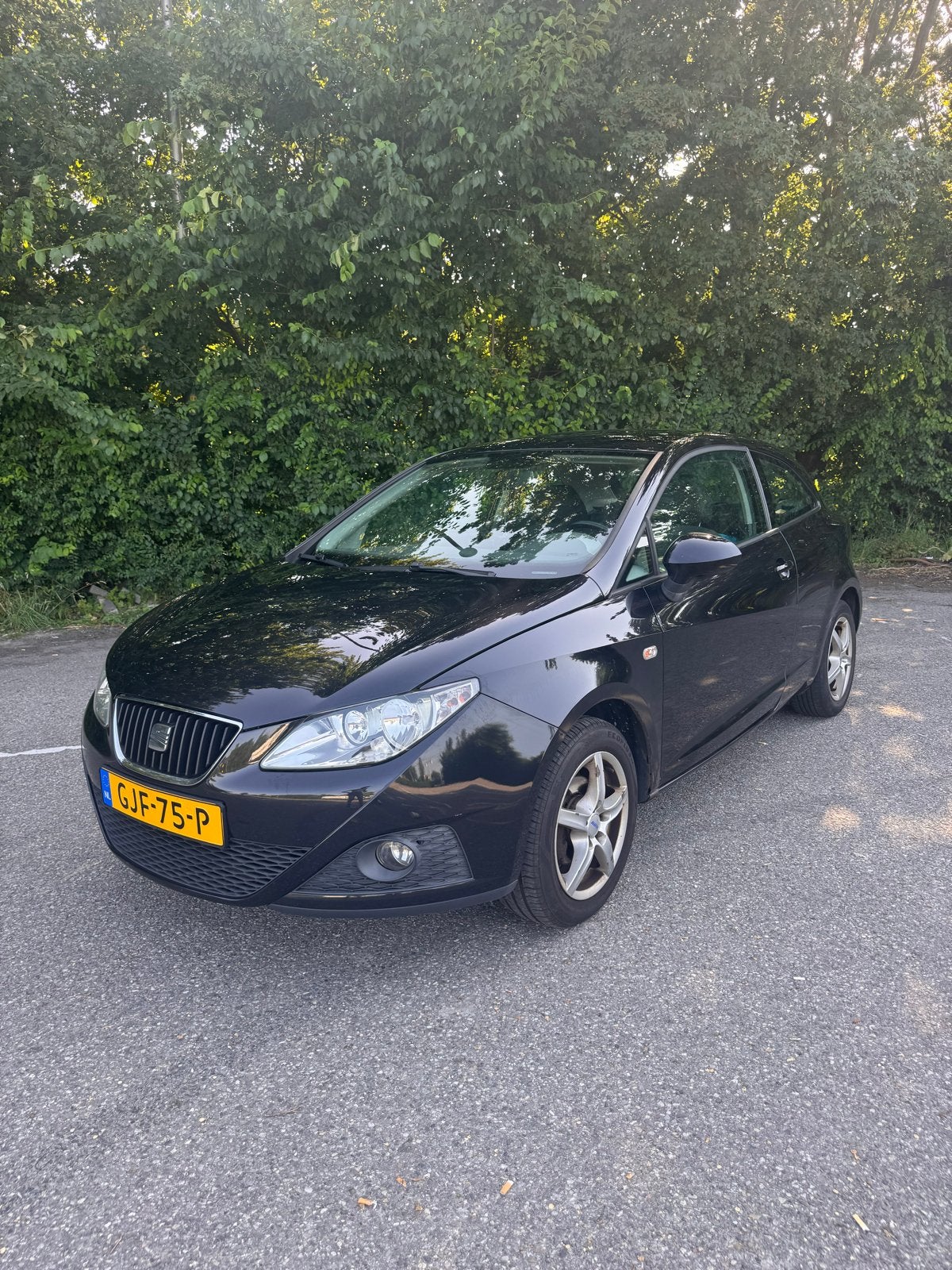 Seat Ibiza 1.4 63KW 3-DRS 2009 Zwart, Voorwielaandrijving, Stof, 4 cilinders, Handgeschakeld