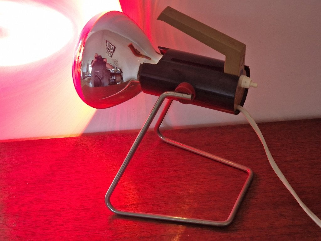Vintage Philips Infraphil Design warmteLamp. HP 3204, Zo goed als nieuw, Philips, Design, E27 (groot)