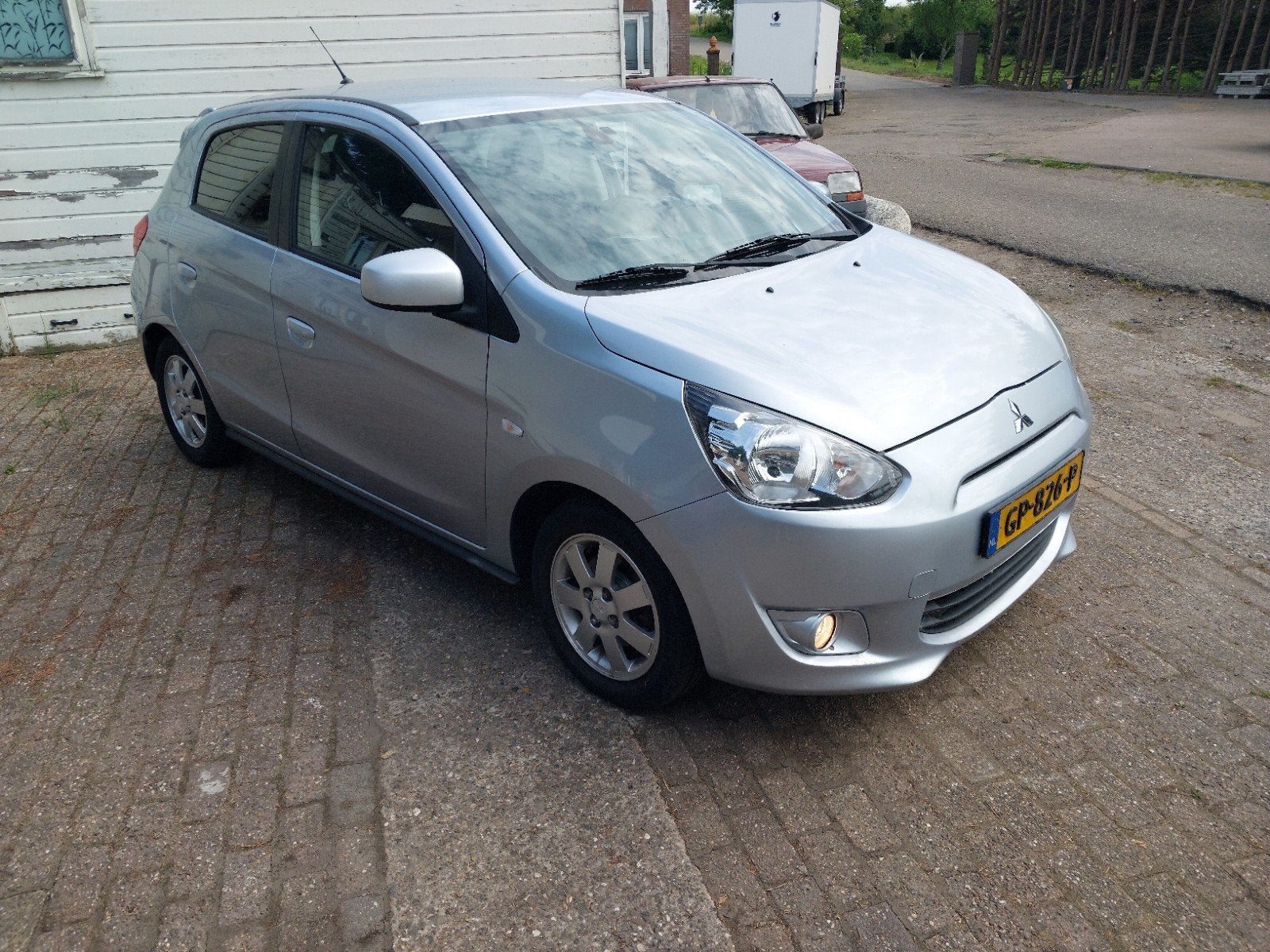 Mitsubishi Space Star 1.0 MPI 52KW 2015 Grijs, Auto's, Voorwielaandrijving, Euro 5, Stof, Metallic lak