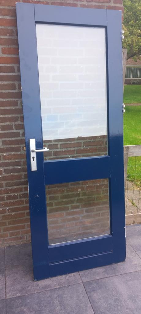 Achterdeur schuurdeur 82,8cm bij 211,5cm, Doe-het-zelf en Verbouw, Deuren en Horren, Ophalen of Verzenden, Gebruikt, Buitendeur