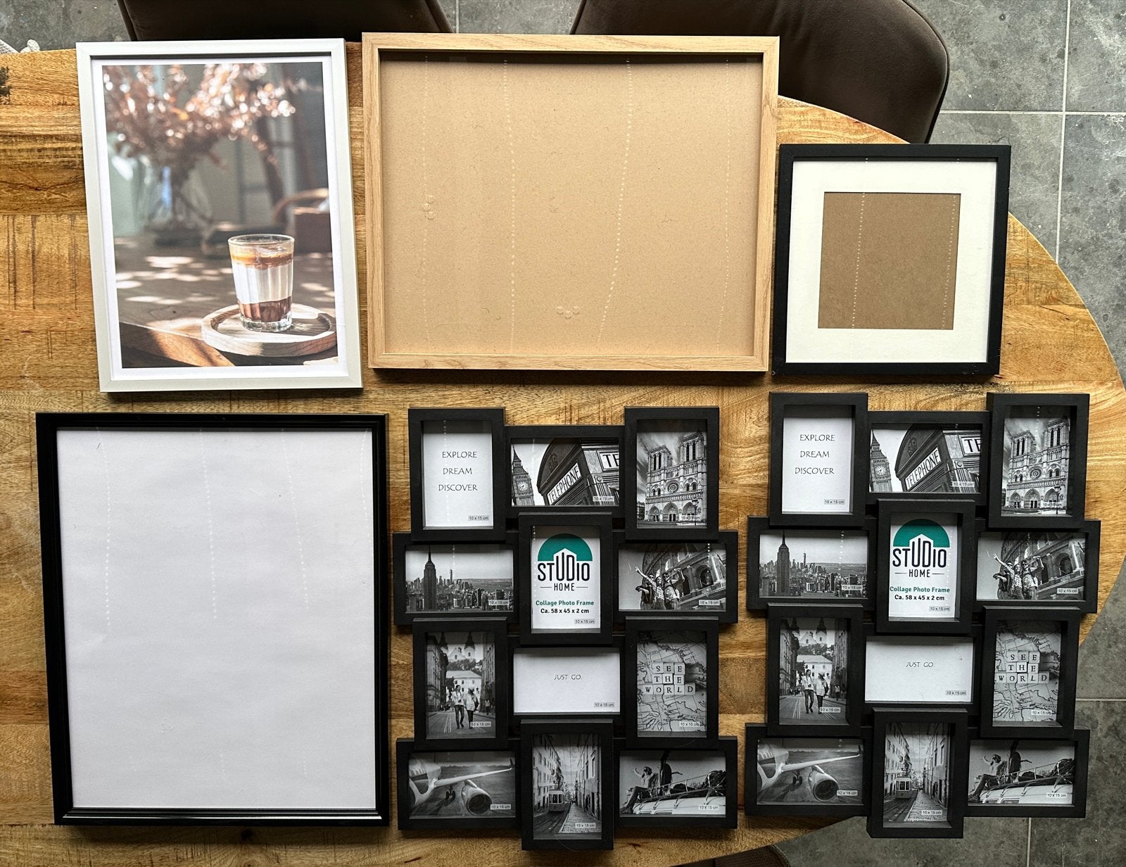 6 verschillende fotolijsten - diverse stijlen 10 euro samen, Ophalen, Gebruikt, Fotolijst, Met glas