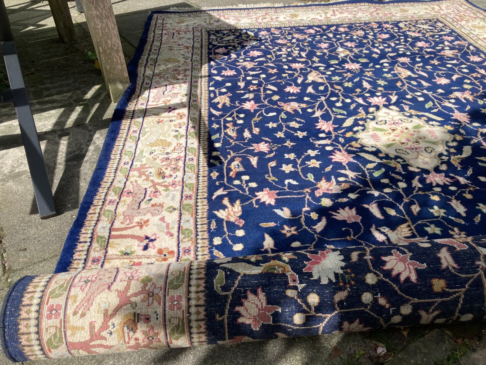 Perzisch tapijt afm 200 x 300 overwegend blauw, Ophalen, Blauw, Perzisch, 150 tot 200 cm