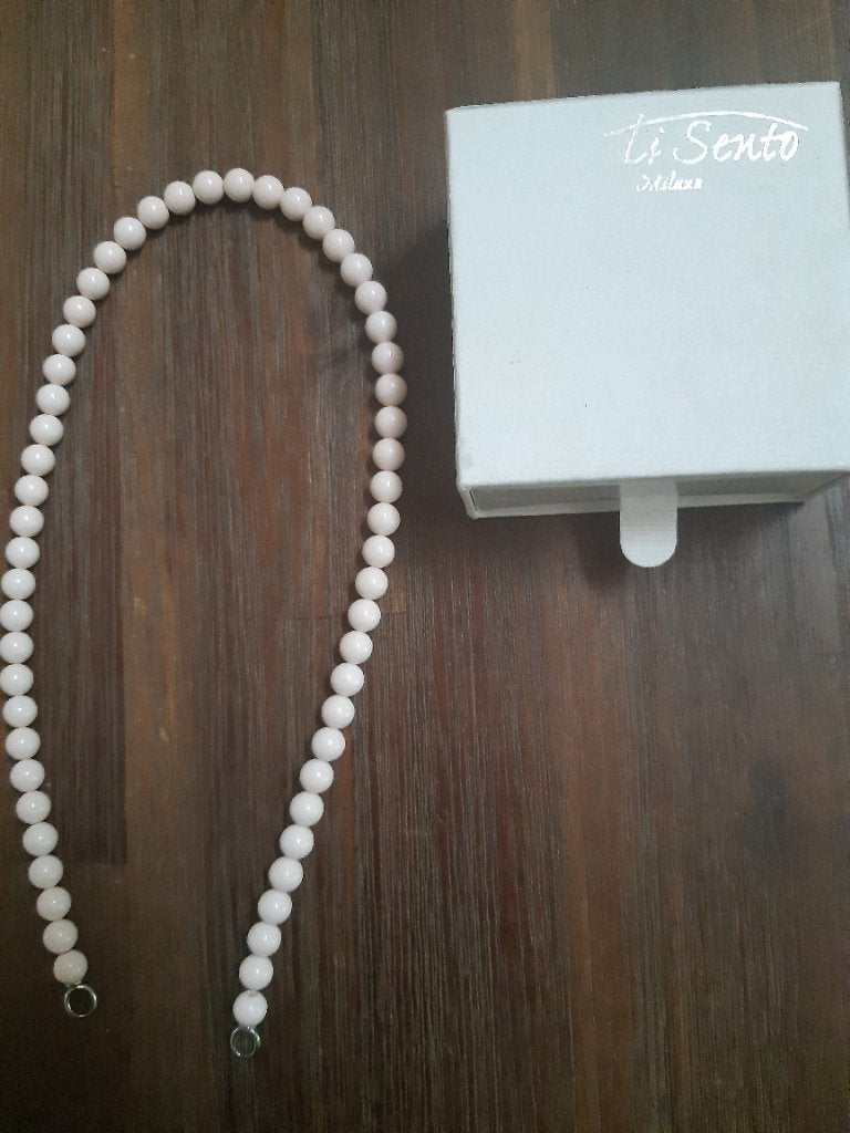 TI-SENTO KRALEN KETTING. TI SENTO., Ophalen of Verzenden, Zo goed als nieuw, Zilver, Zilver