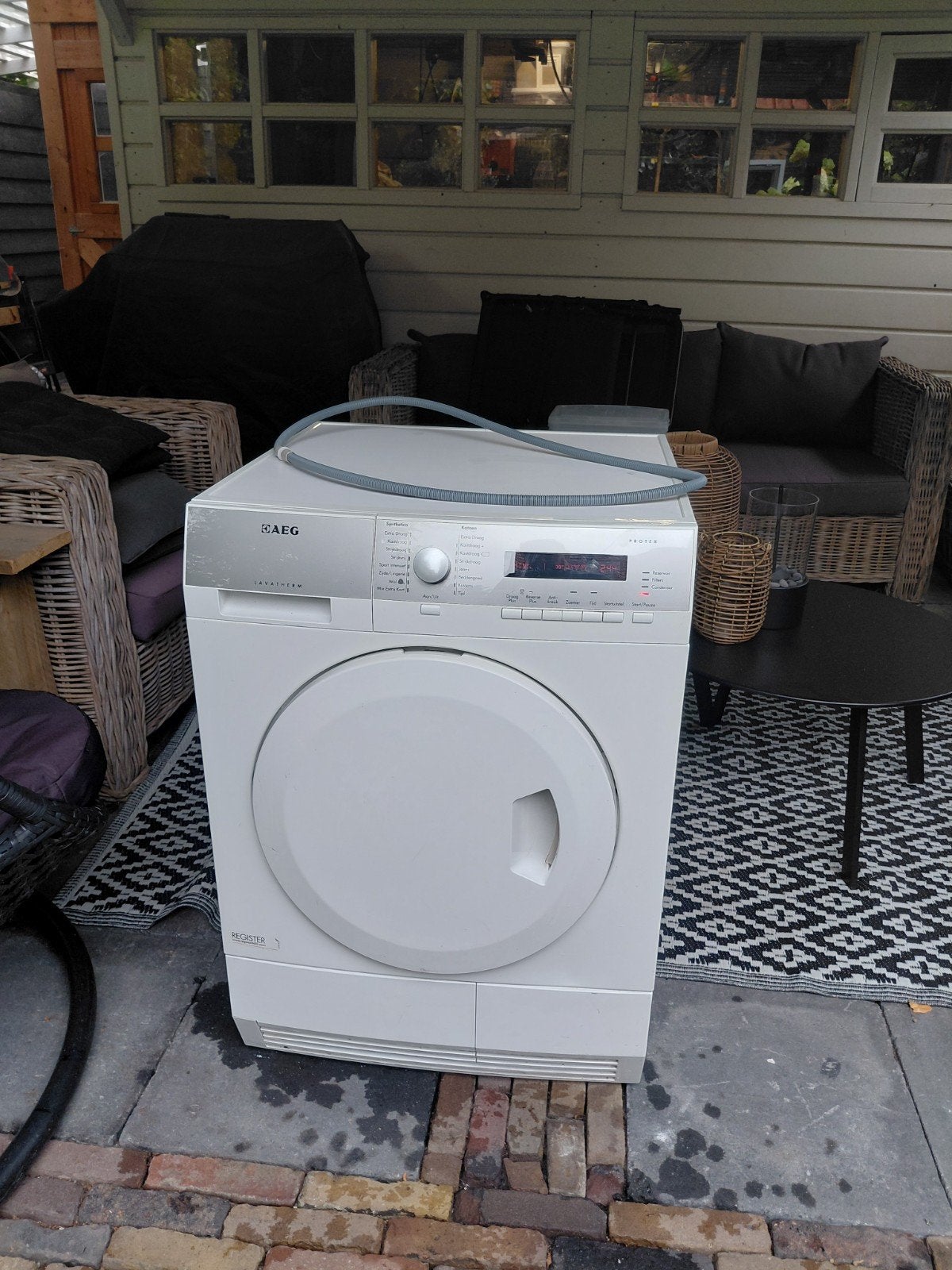 AEG Lavatherm Protex Condensdroger - gebruikt, 6 tot 8 kg, Gebruikt, Anti-kreukfase, Ophalen of Verzenden