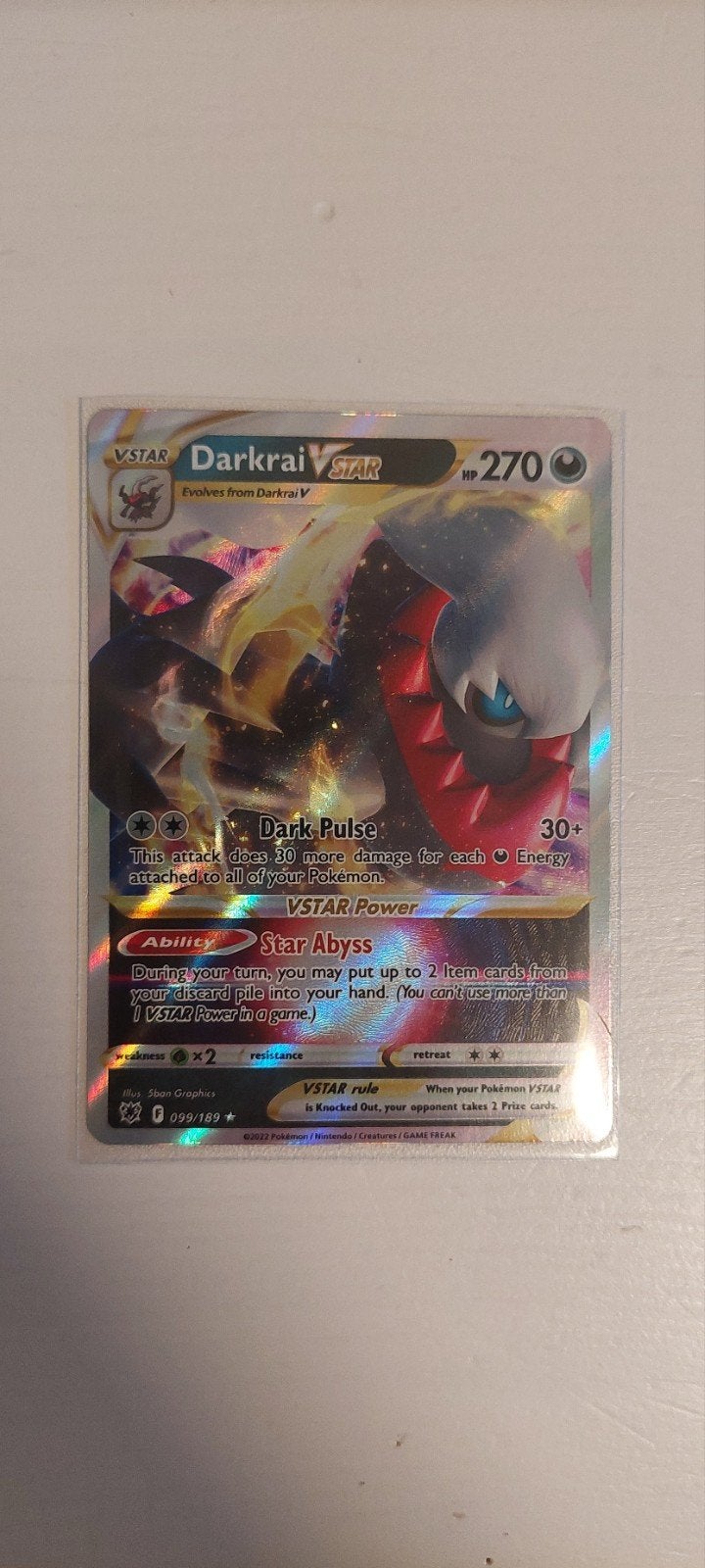 Darkrai vmax, Ophalen of Verzenden, Nieuw, Losse kaart, Foil
