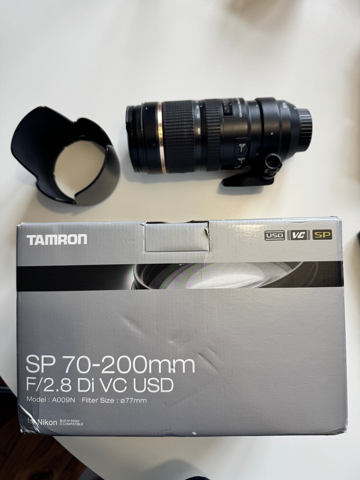 Tamron SP 70-200mm F/2.8 Di VC USD Nikon – A009N + doos, Audio, Tv en Foto, Fotografie | Lenzen en Objectieven, Ophalen, Gebruikt