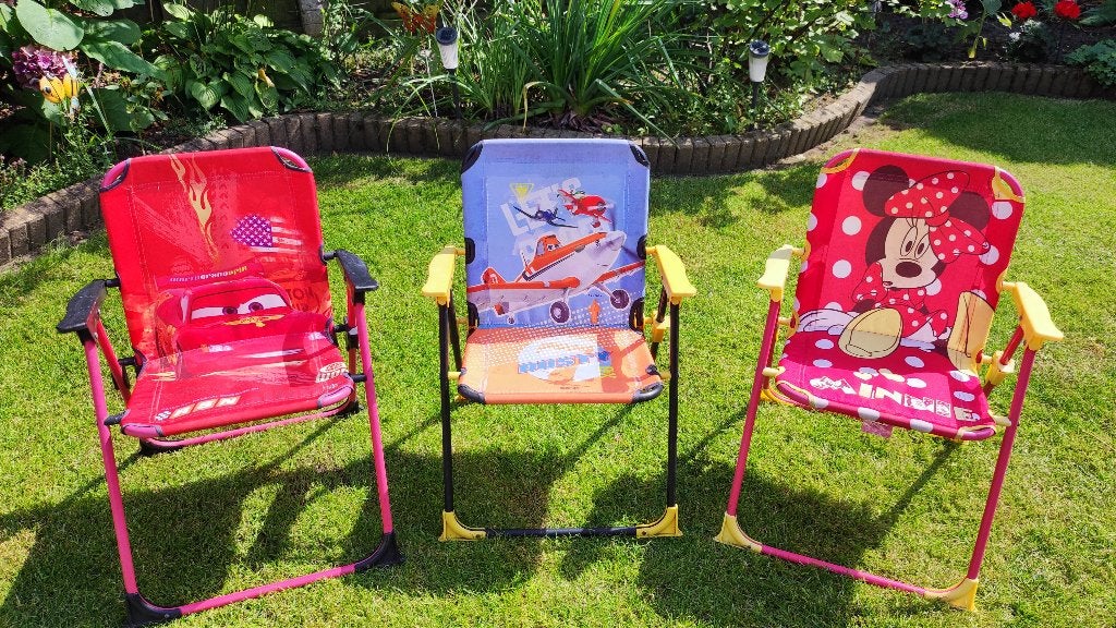 Kinder camping kalpstoel Disney Cars, Dusty, Minnie Mouse, Ophalen, Gebruikt, Campingstoel