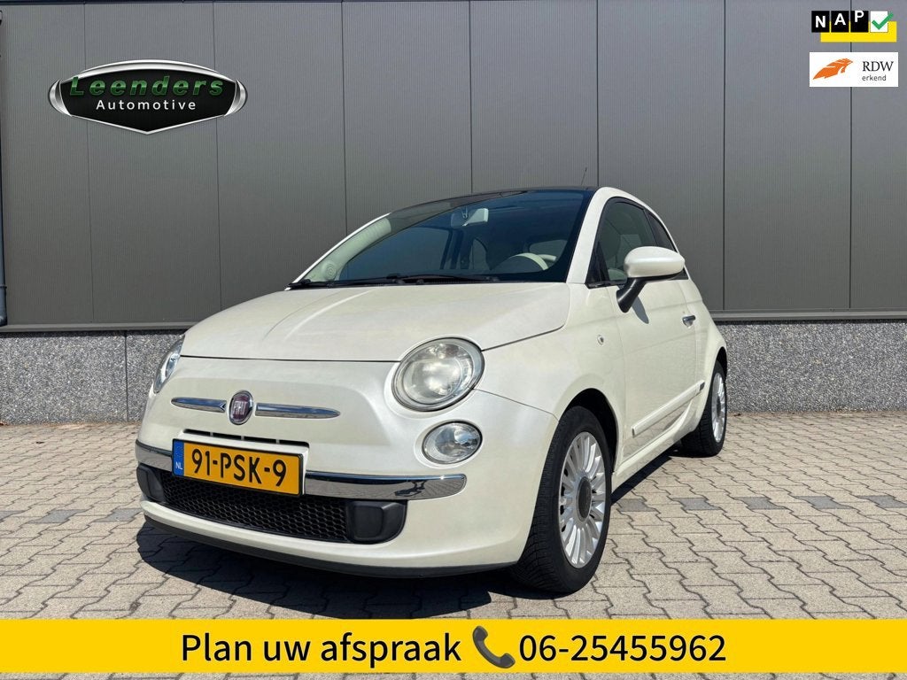 Fiat 500 1.2 Lounge|Airco|Panoramadak, Auto's, Euro 5, Gebruikt, Origineel Nederlands, Bedrijf