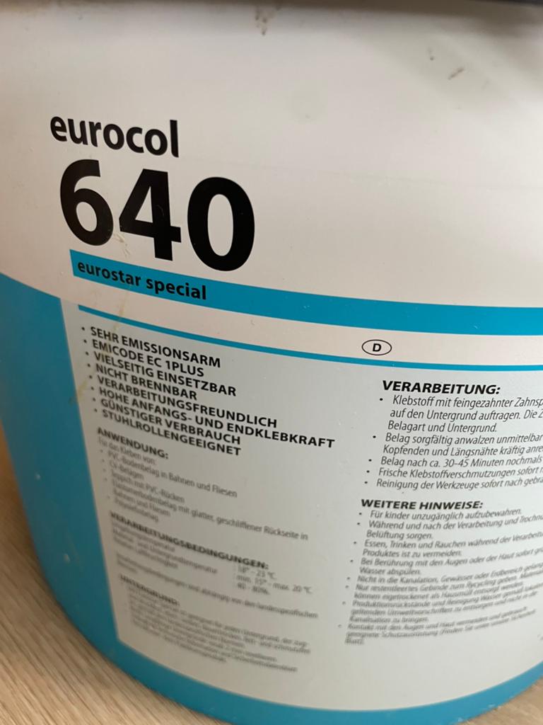 Pvc lijm eurocol 640, Doe-het-zelf en Verbouw, Ophalen of Verzenden, Zo goed als nieuw, Wit