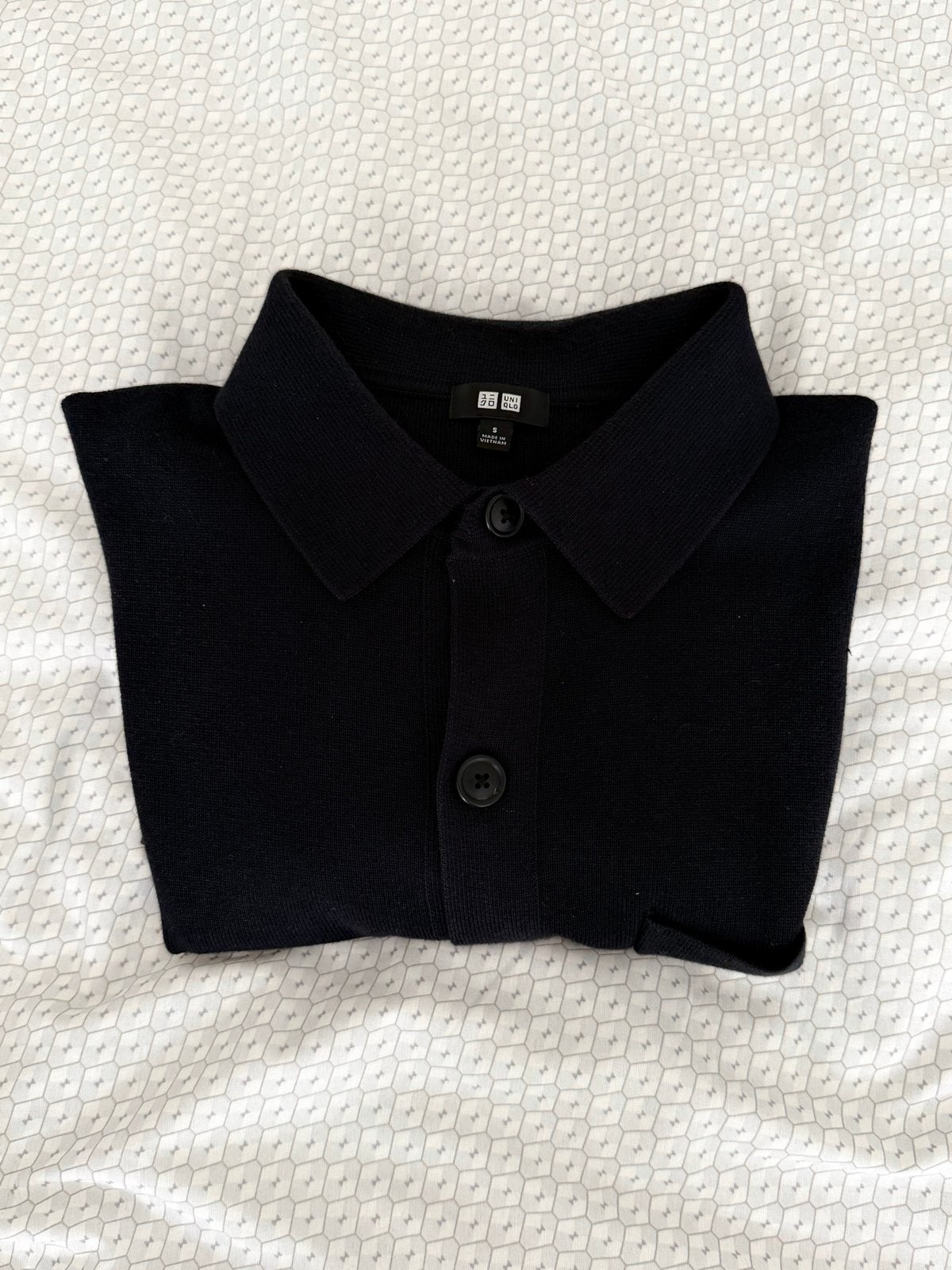 Uniqlo Zwart Gebreid Overhemd Maat S, Kleding | Heren, Ophalen of Verzenden, Zo goed als nieuw