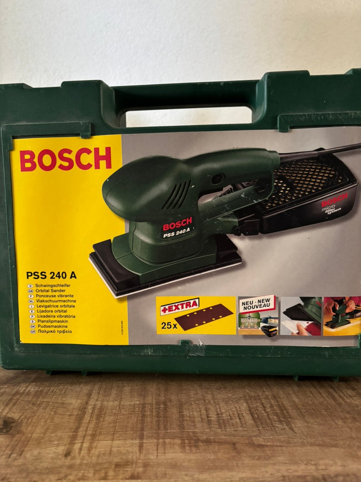 Bosch vlakschuurmachine PSS 240A, Ophalen of Verzenden, Zo goed als nieuw, Minder dan 600 watt, Vlakschuurmachine