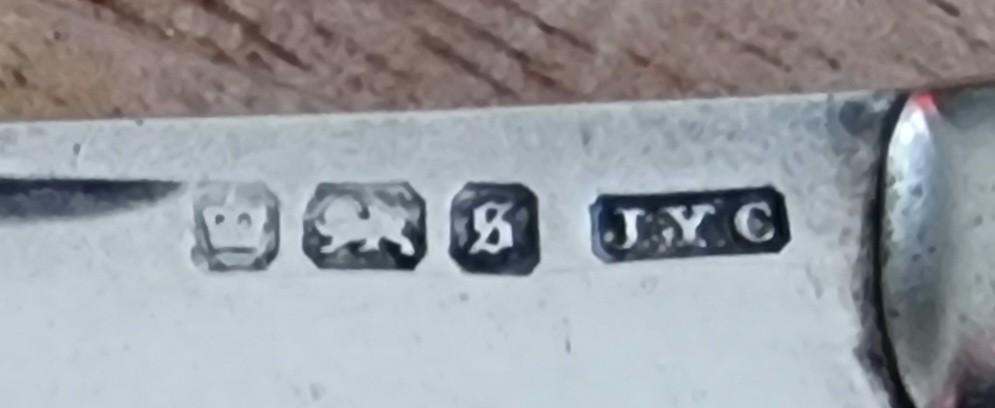 Antiek fruitmes, zilver lemmet, Sheffield, 1910, Antiek en Kunst, Ophalen of Verzenden, Zilver