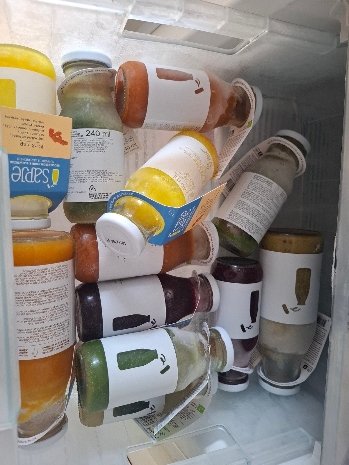 Sapje diverse flesjes (van detoxkuur), Ophalen