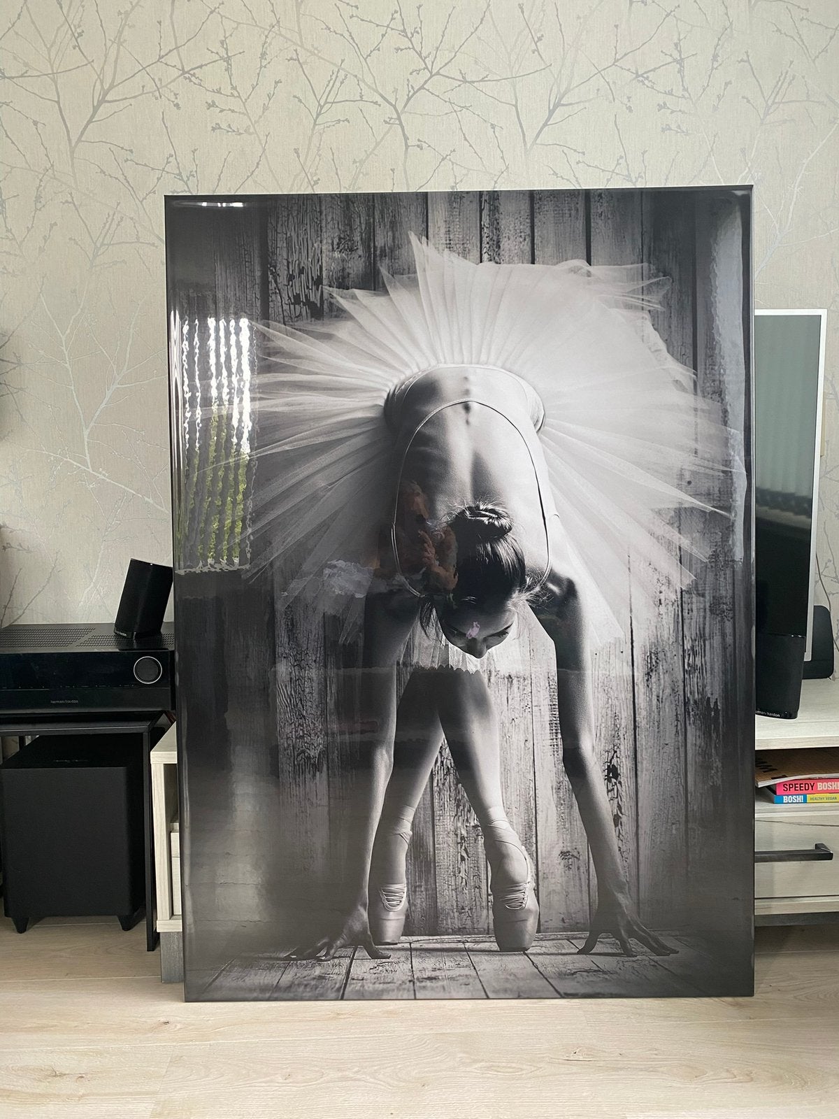 Grote canvas met ballerina, Ophalen, Zo goed als nieuw, 125 cm of meer, Schilderij