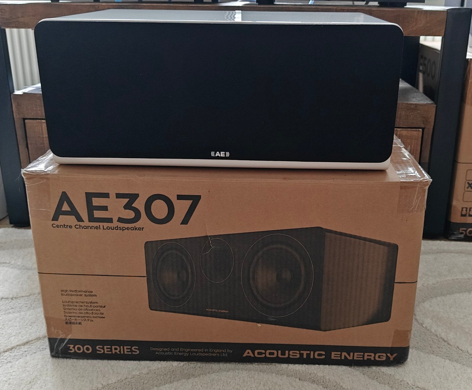 Acoustic Energy AE309 center wit, Audio, Tv en Foto, Luidsprekers, Overige merken, Ophalen of Verzenden, Zo goed als nieuw, 60 tot 120 watt
