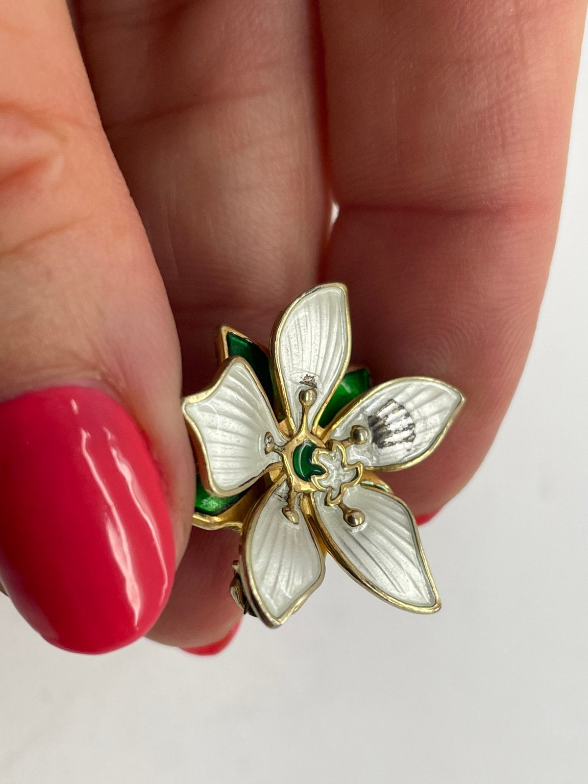 F287 Prachtige zilveren David Andersen Norway broche, Ophalen of Verzenden, Zilver, Broche