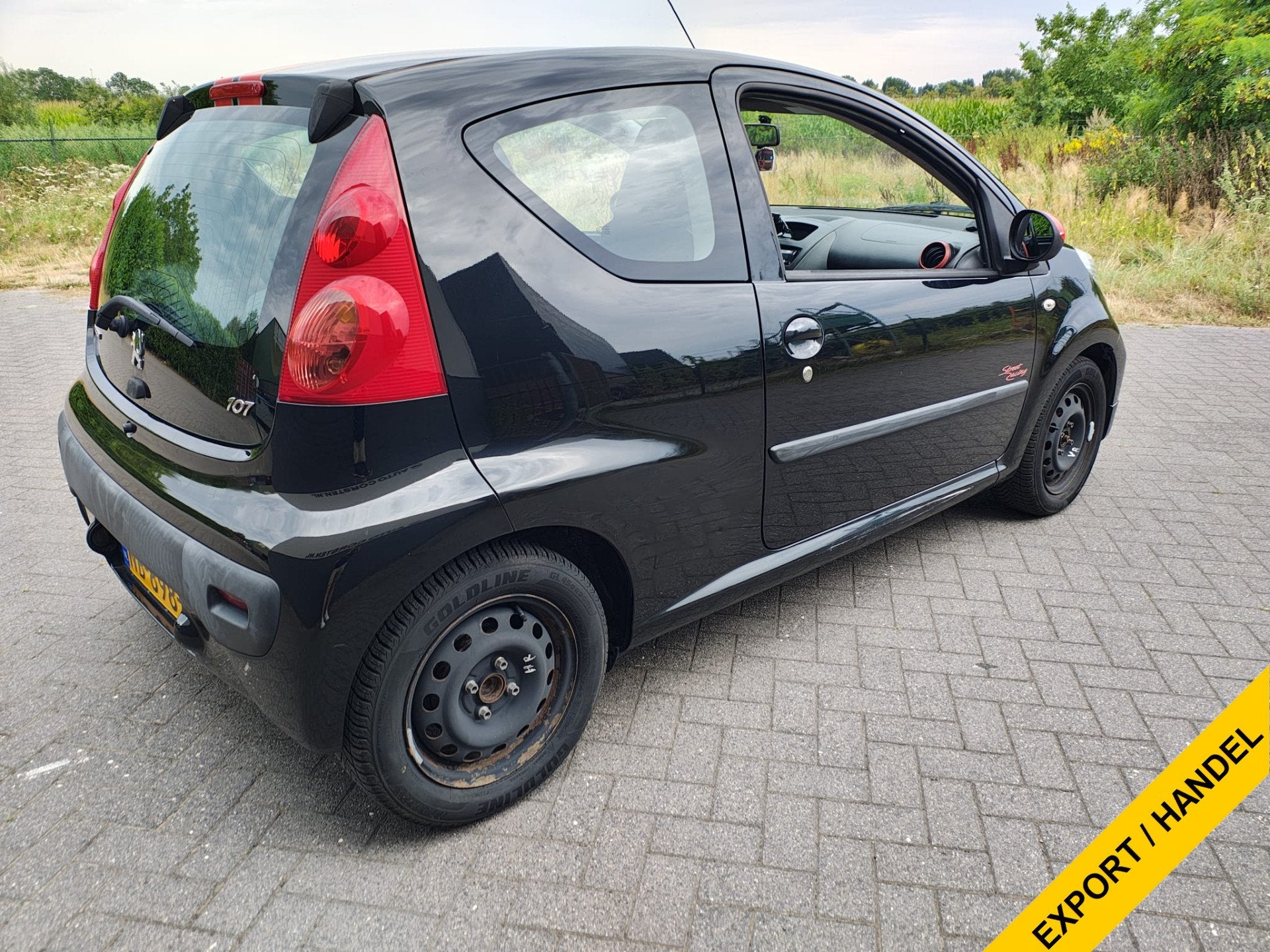 Peugeot 107 1.0I-12V 3Drs Airco Elek.ramen XR Lmv (bj 2009), Auto's, Peugeot, Voorwielaandrijving, Elektrische ramen, Stof, Zwart