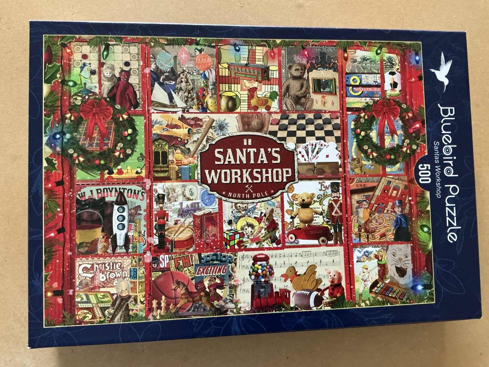 Bluebird Puzzel Santa's Workshop 500 stukjes, Ophalen of Verzenden, 500 t/m 1500 stukjes, Zo goed als nieuw, Legpuzzel