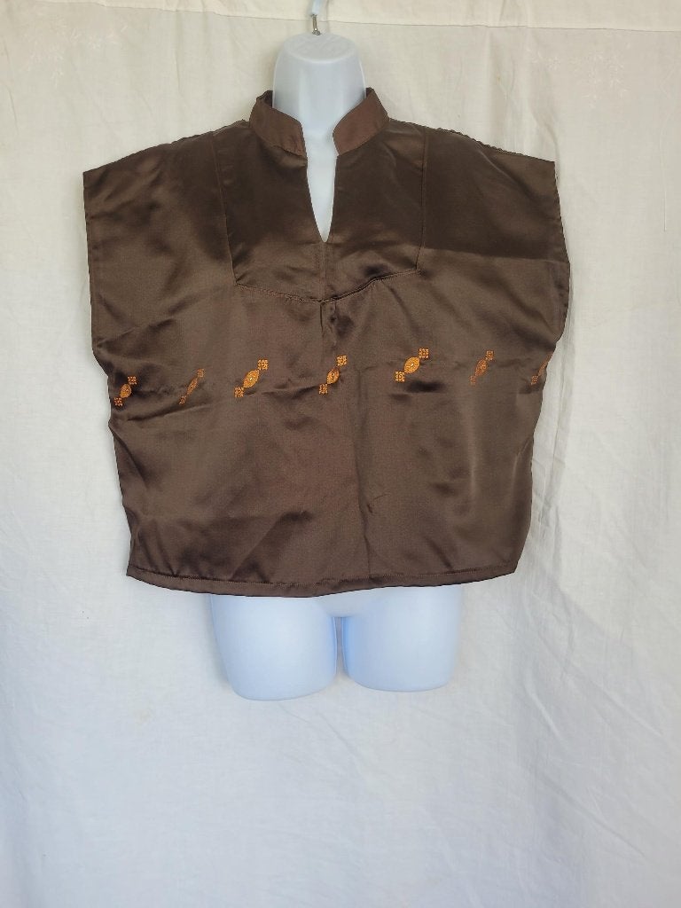 Apart bruin damesshirt mt XL, Carnaval, ., Maat 46/48 (XL) of groter, Ophalen of Verzenden