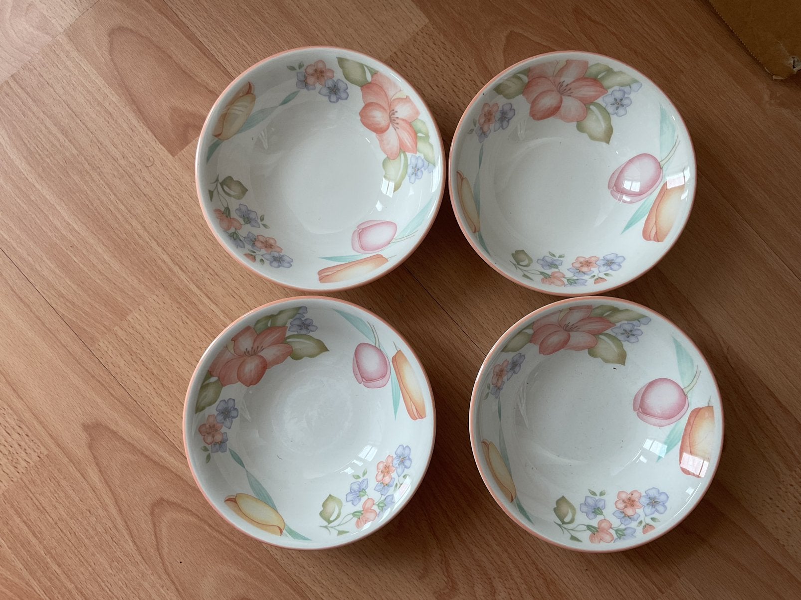4 Vintage schaaltjes/soepbordjes St Michael: Orange Blossom., Antiek en Kunst, Ophalen of Verzenden