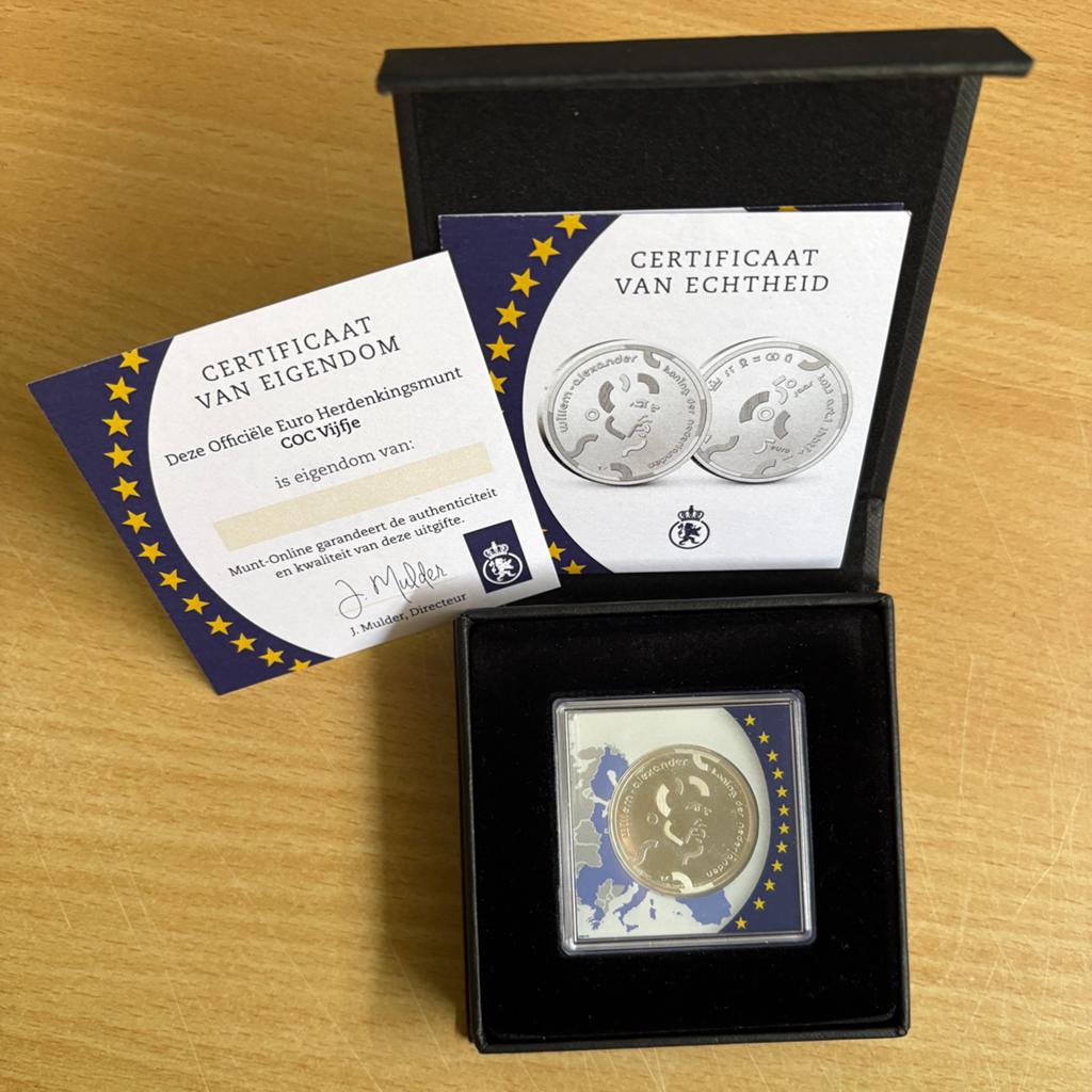 COC 2023 Officiële Euro Herdenkingsmunt - 50 Jaar Erkenning, Ophalen of Verzenden, Overige landen, Overige waardes, Losse munt