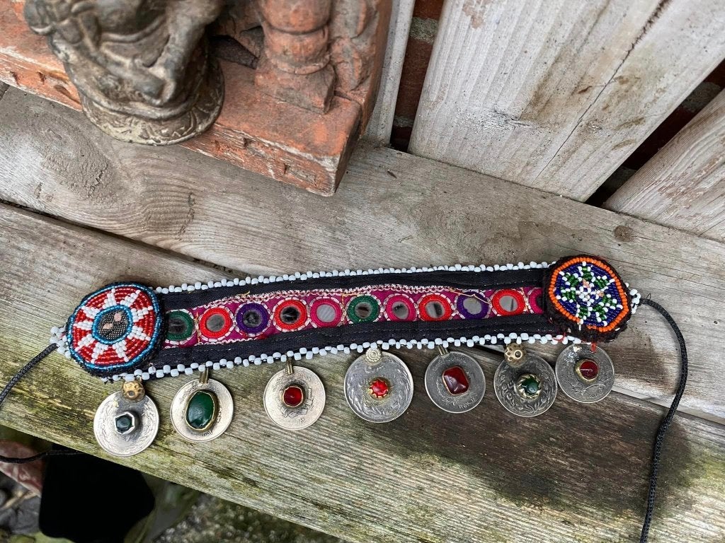 Prachtige hand gemaakte choker ketting met oude munten., Overige materialen, Verstelbaar, Overige kleuren, Nieuw