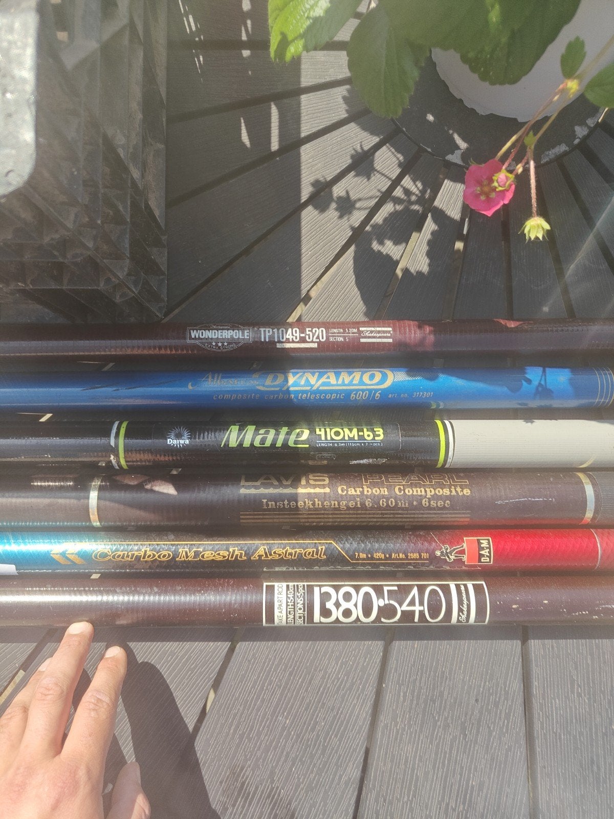 6 Vaste Telescoop Hengels - Compleet Set, Ophalen of Verzenden, Gebruikt, Vaste hengel