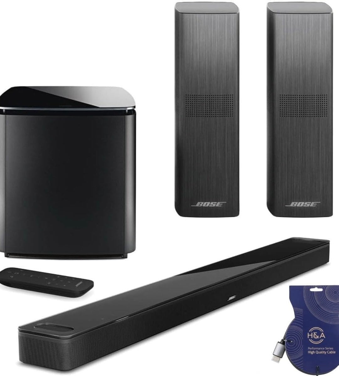 Bose Soundbar 900 met Bass Module 700 en Surround Speakers, Ophalen, Bluetooth, Zo goed als nieuw