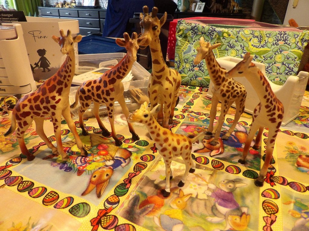 6 x giraffen, Ophalen of Verzenden