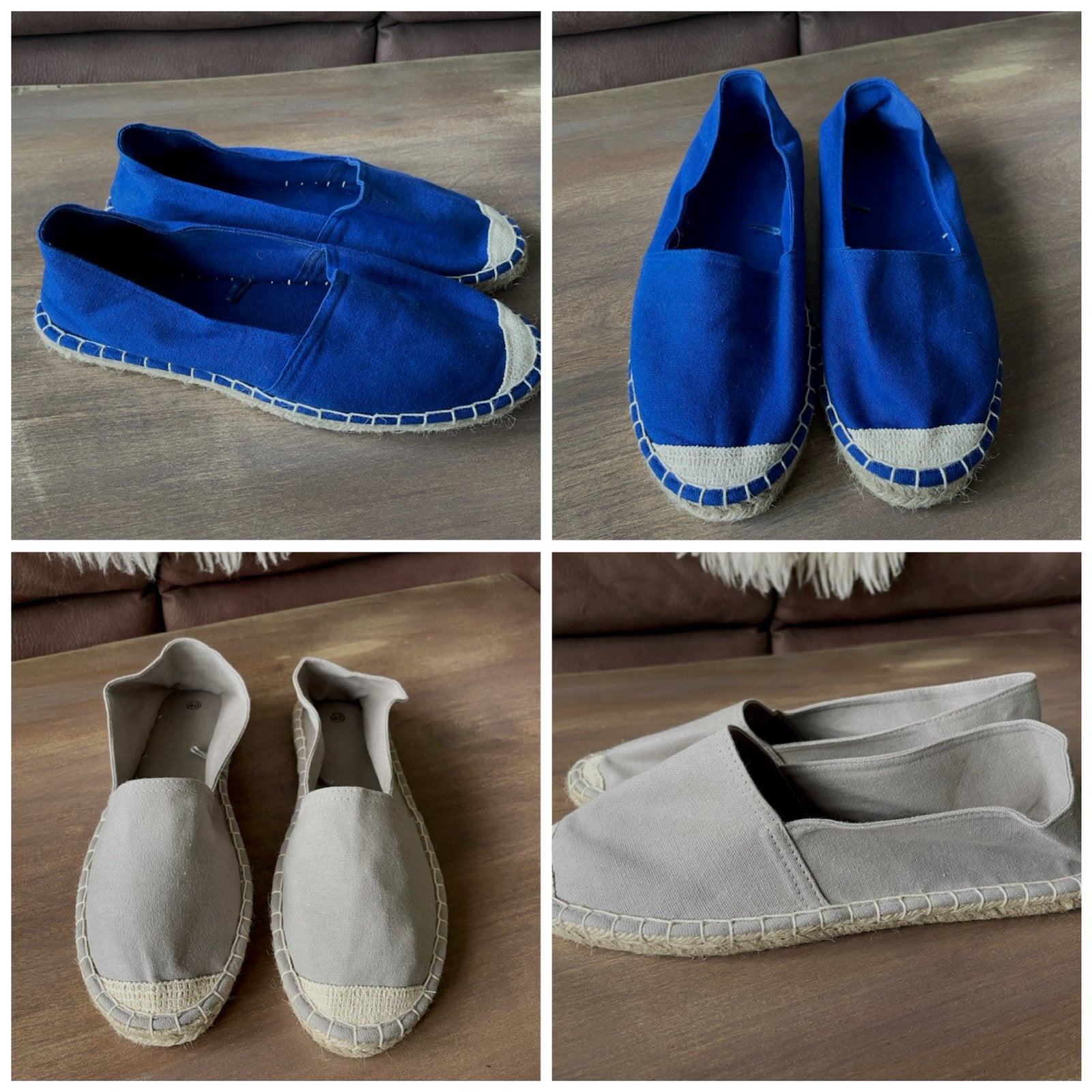 Espadrilles 40 blauw grijs nieuw, Ophalen of Verzenden, Zo goed als nieuw, Espadrilles of Moccasins, Grijs