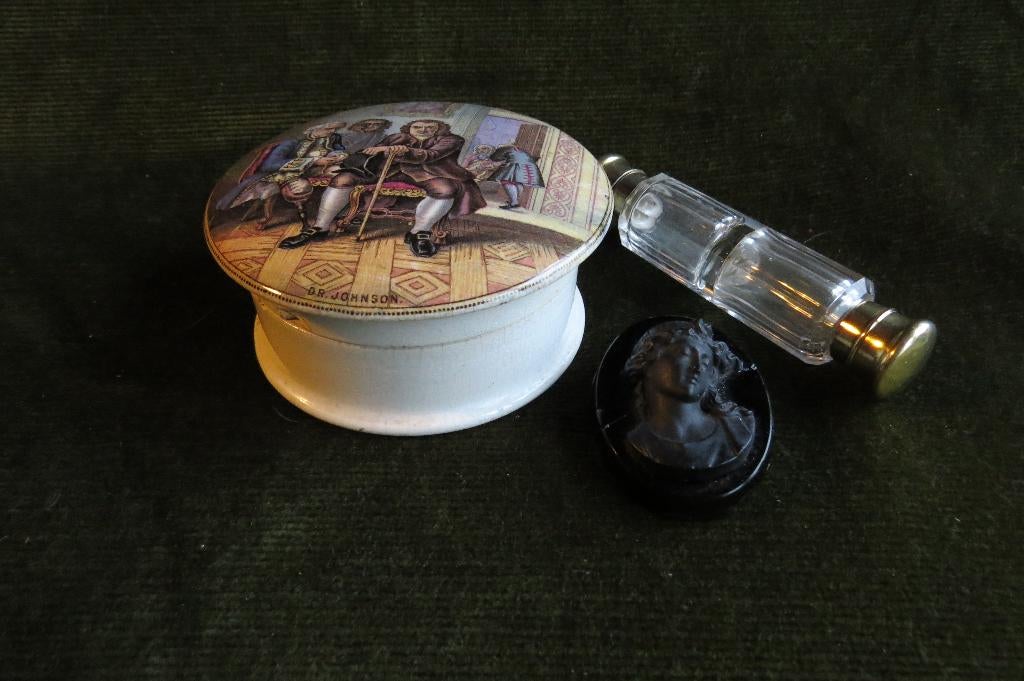 Antiek Engels Victoriaans tandpasta potje c.1860, Antiek en Kunst, Antiek | Overige Antiek, Ophalen of Verzenden