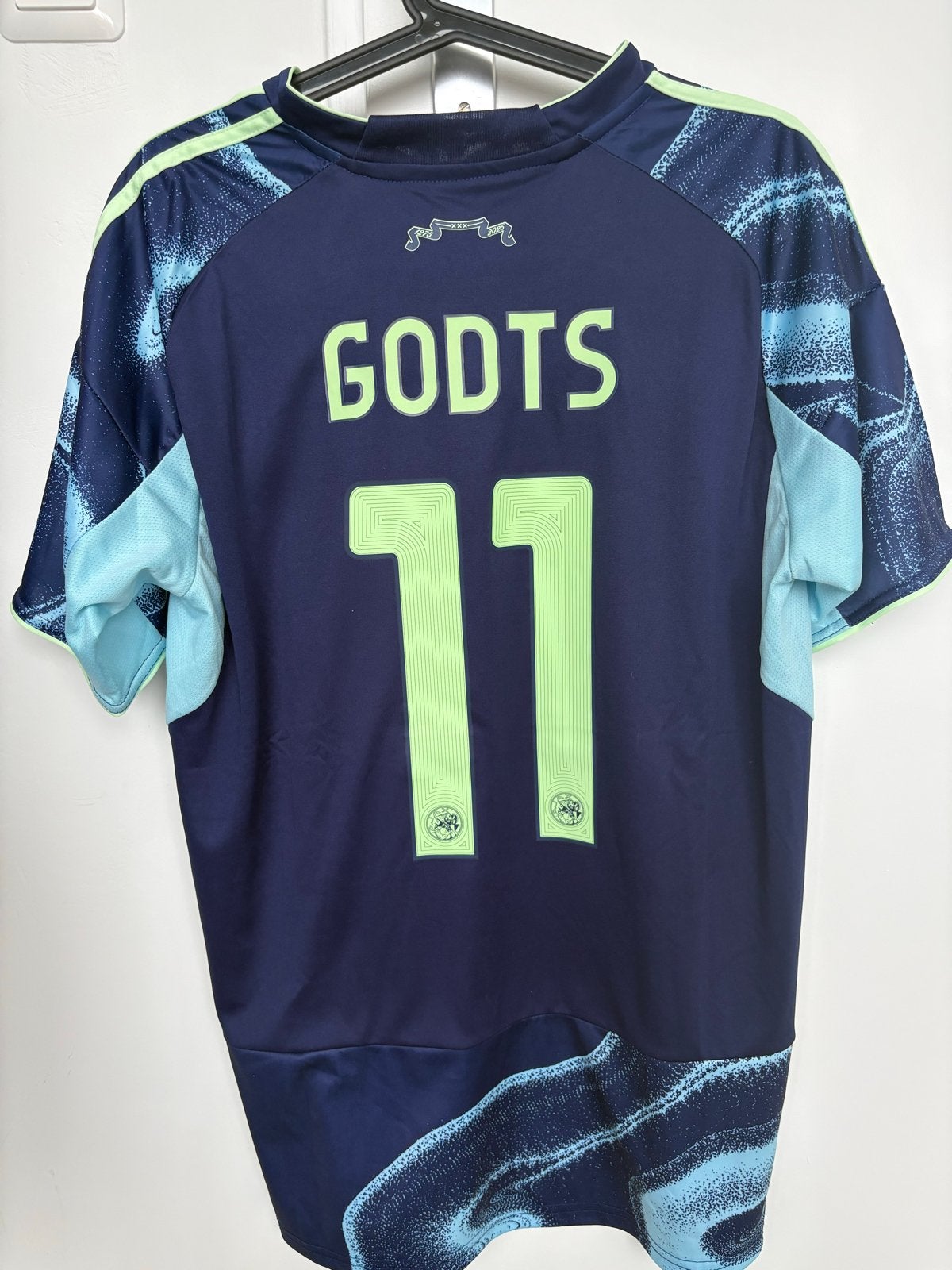 Ajax uitshirt 2025 Godts large adidas ziggo Wout, Maat 52/54 (L), Blauw, Nieuw, Ophalen of Verzenden