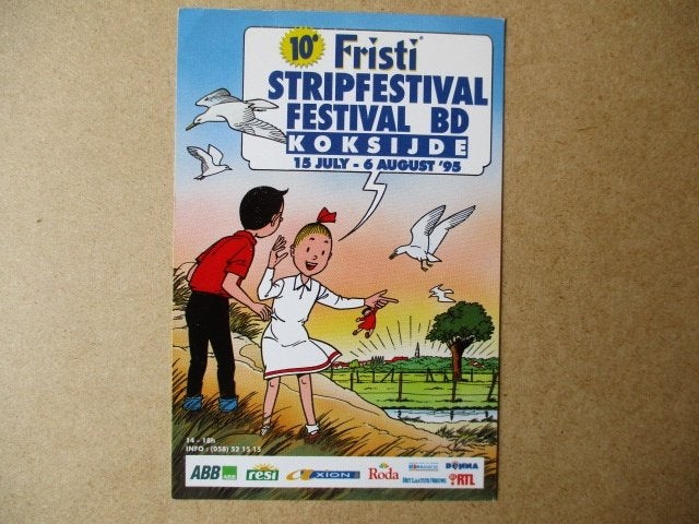 adv10365 suske en wiske stripfestival kaart, Verzamelen, Ophalen, Suske en Wiske, Gebruikt, Overige typen