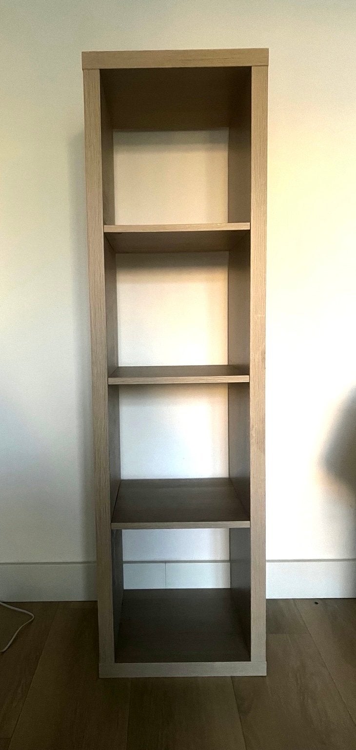 IKEA Boekenkast / Opbergrek – Eiken-effect, Ophalen, Met plank(en), Minder dan 50 cm, Gebruikt