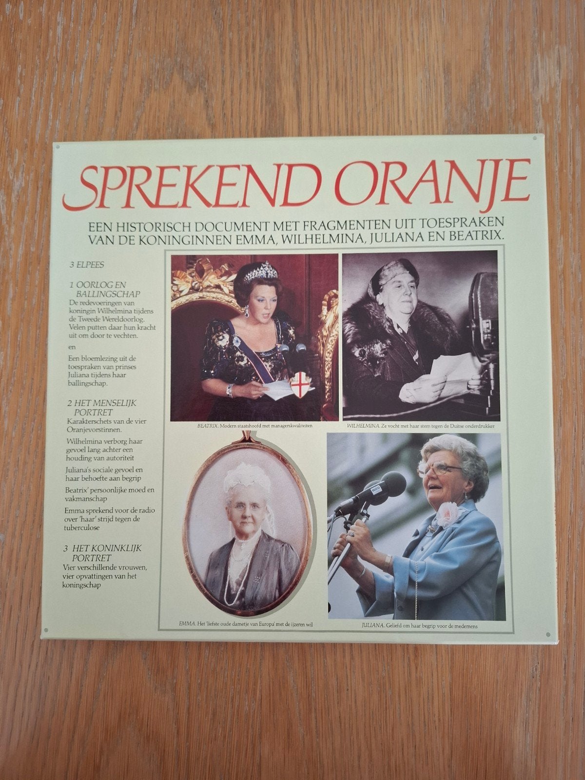 Sprekend Oranje LP's, Ophalen of Verzenden, Zo goed als nieuw, Overige typen