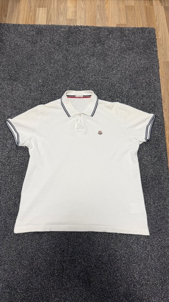 Moncler polo, Ophalen, Maat 52/54 (L), Moncler, Wit