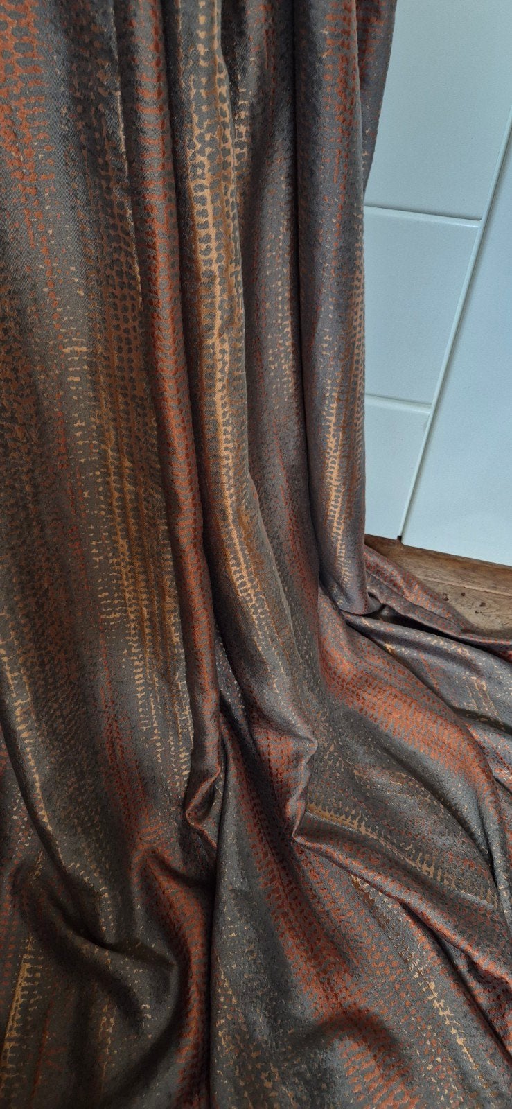 Missoni? wolmix luxe verduisterend dubbel geweven 355 252, Overige materialen, Overgordijn, Overige merken, 355 cm