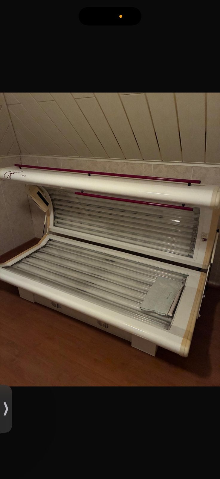 Zonnebank te koop, Ophalen, Zo goed als nieuw, Zonnebank enkelzijdig, Minder dan 10 lampen