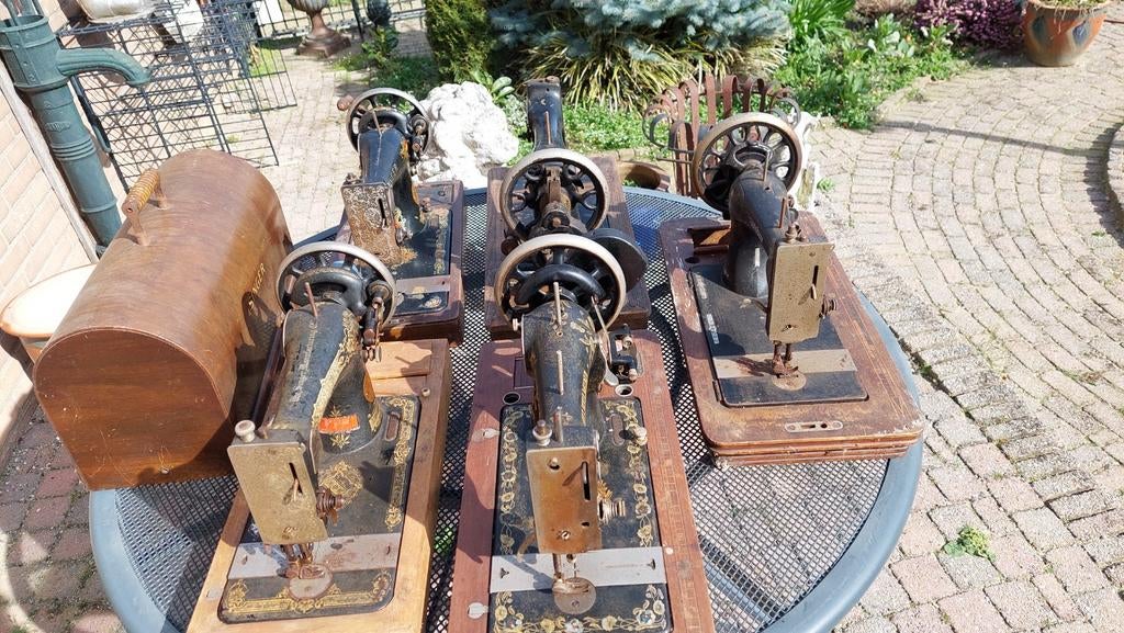 5 Antieke Naaimachines - Decoratie/Onderdelen, Ophalen