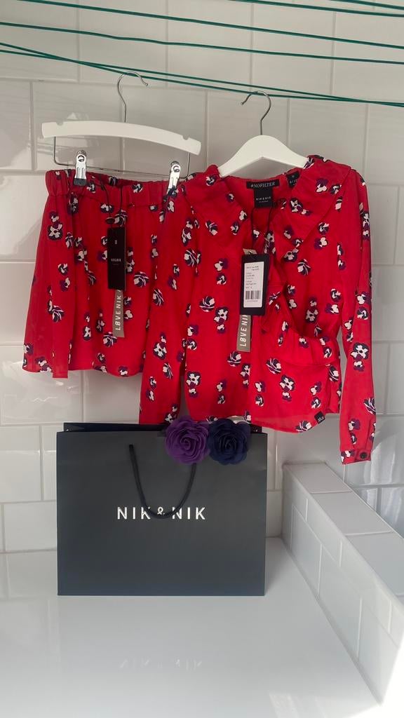 Nik & Nik rok met blousje, rood, maat 8-128, Sieraden, Tassen en Uiterlijk, Toilettassen, Ophalen of Verzenden, Zo goed als nieuw