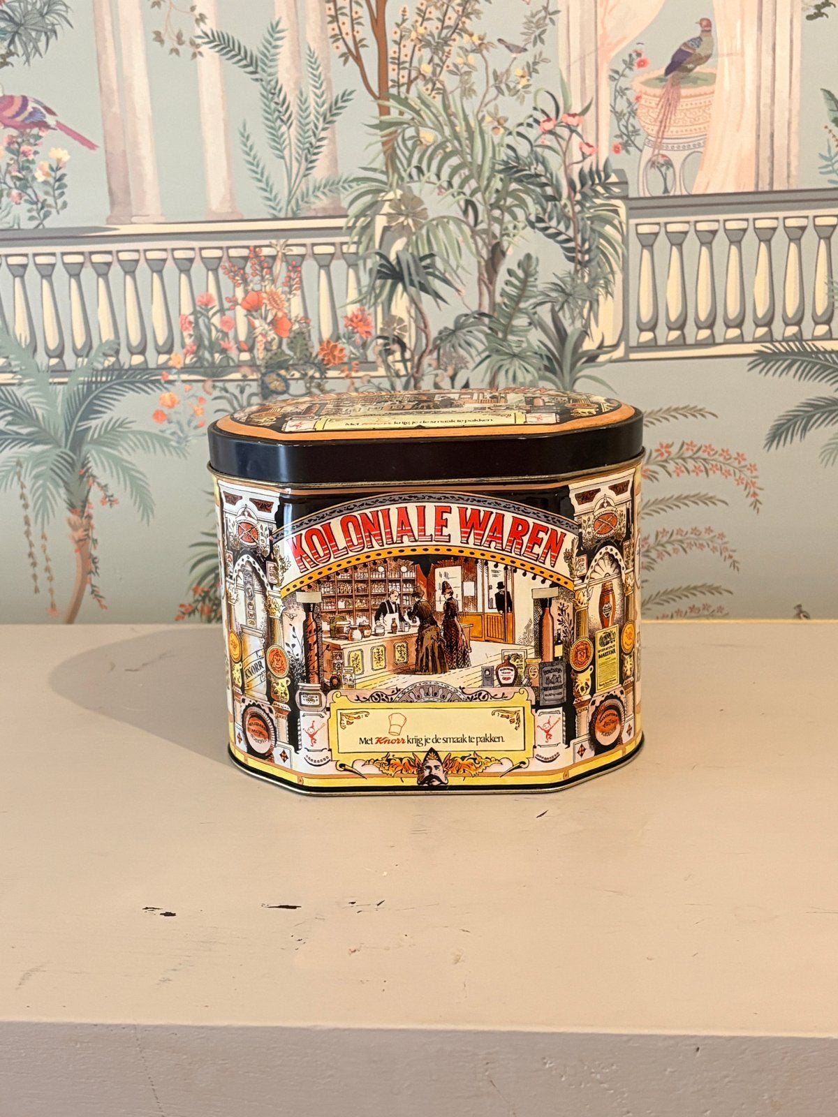 Vintage Knorr blik 'Koloniale Waren' in mooie staat, Ophalen of Verzenden, Gebruikt, Overige, Overige merken