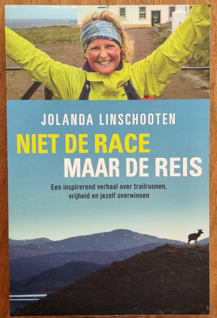 Niet de race maar de reis - Jolanda Linschooten - trailrun, Ophalen of Verzenden, Gelezen, Jolanda Linschooten, Lopen en Fietsen