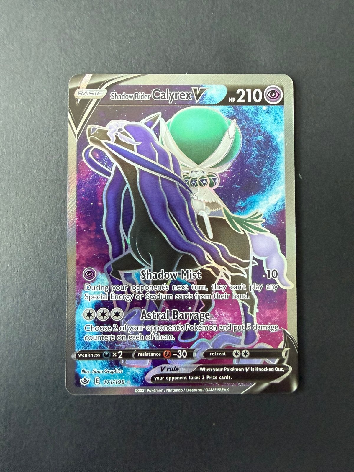 Chilling Reign 171/198 Shadow Rider Calyrex V, Hobby en Vrije tijd, Verzamelkaartspellen | Pokémon, Ophalen of Verzenden, Nieuw