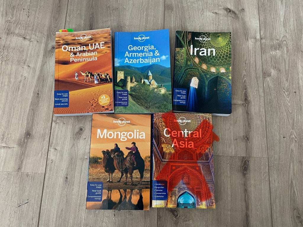 Lonely Planet Reisgidsen: Mongolië, Iran, Centraal-Azië e.a., Boeken, Gelezen, Lonely Planet, Ophalen of Verzenden, Reisgids of -boek