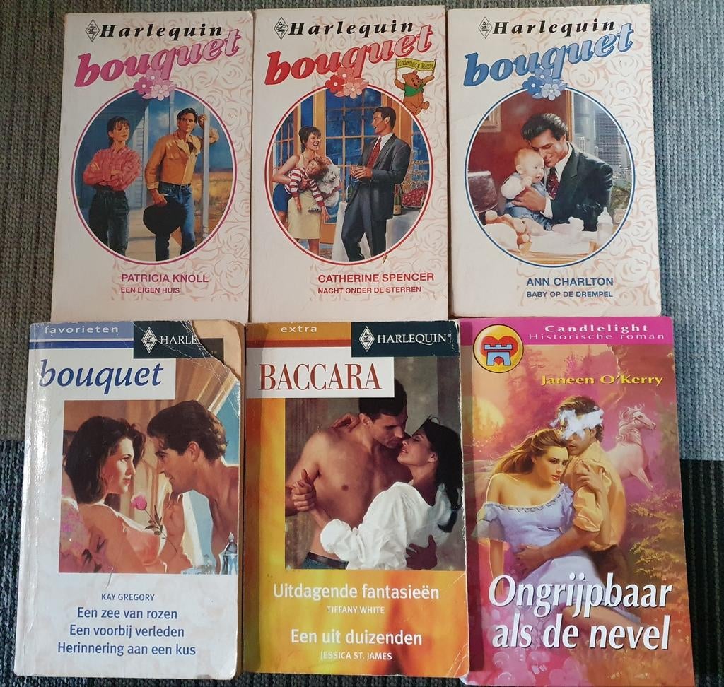 Harlequin Bouquet en Baccara Romantische Romans (6 stuks), Boeken, Ophalen, Gelezen, Diverse auteurs, Nederland