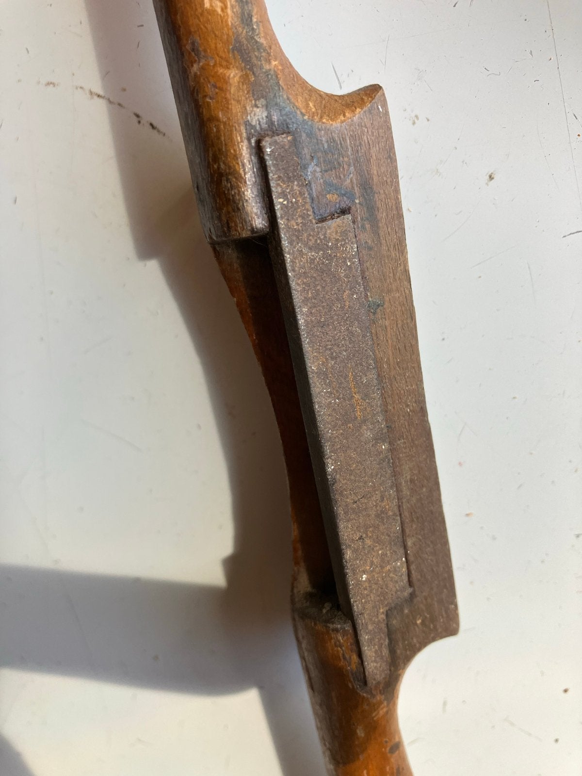 Oude houten schaaf met ijzeren blad spookschaaf, Ophalen of Verzenden