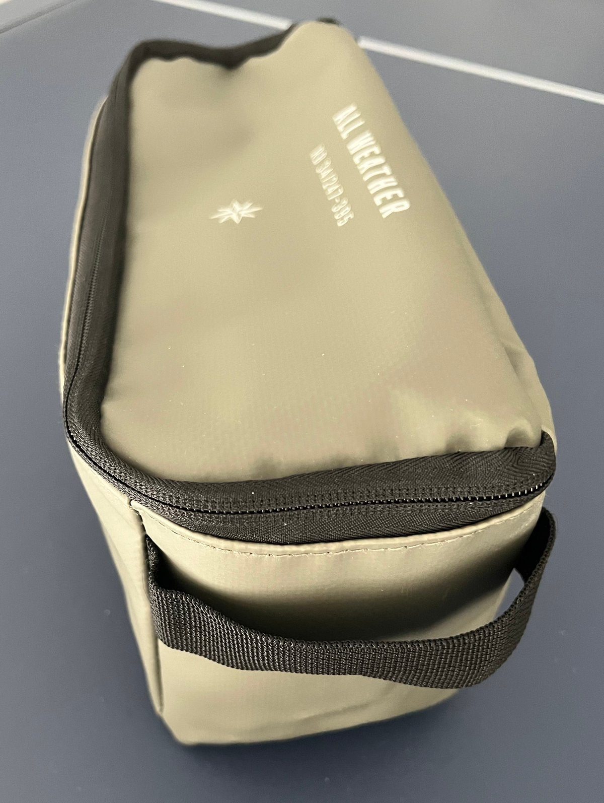 All weather heren toilettas grijs zwart 27 x 12 x 13 cm, Ophalen of Verzenden, Gebruikt, Grijs, Heer