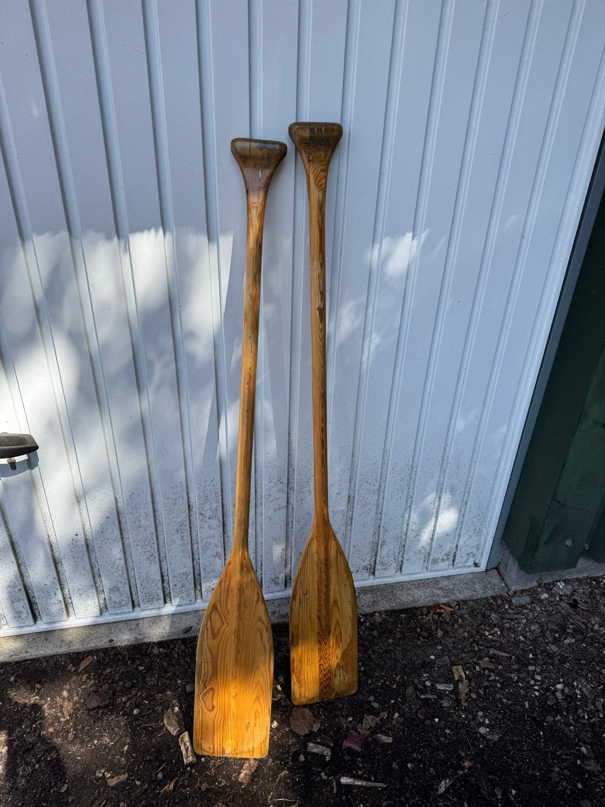 Houten roeispanen, peddels  +/- 135cm, Ophalen of Verzenden, Gebruikt