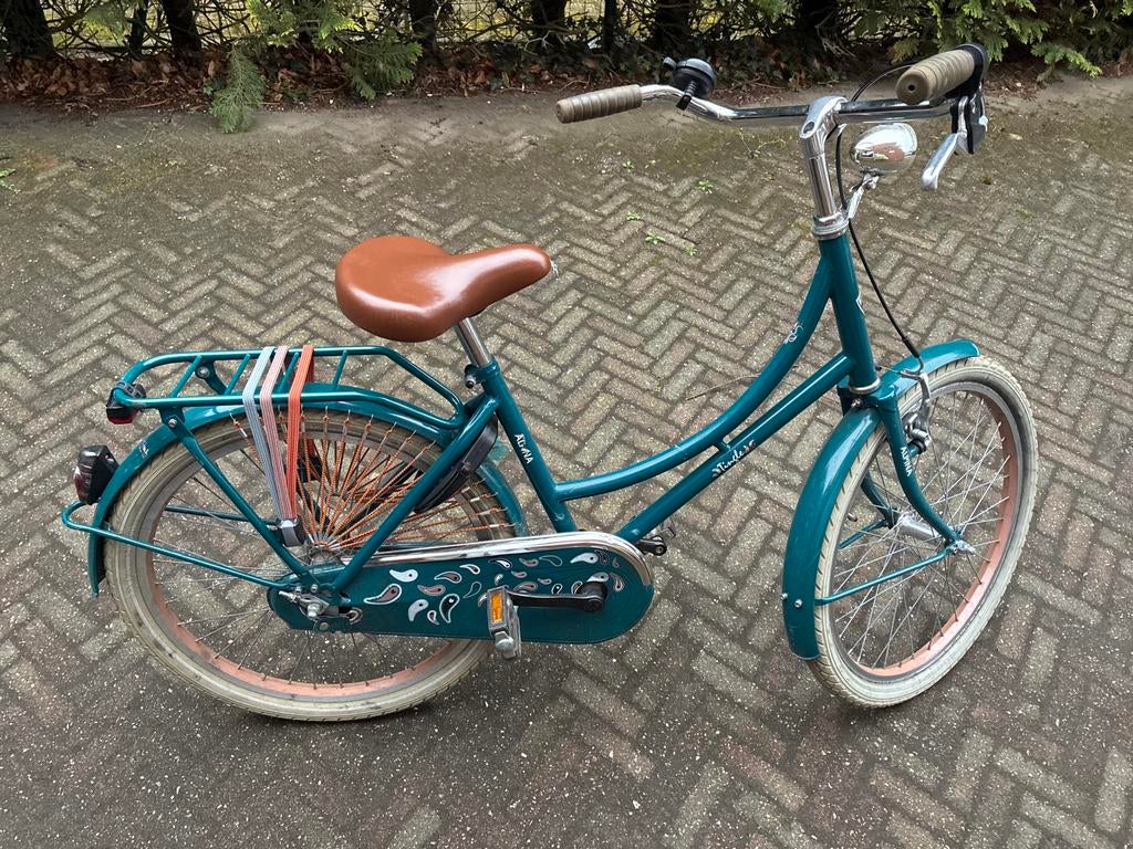 Alpina fiets 22 inch, meisjesfiets, terugtraprem, Ophalen, Gebruikt, Terugtraprem, 20 inch